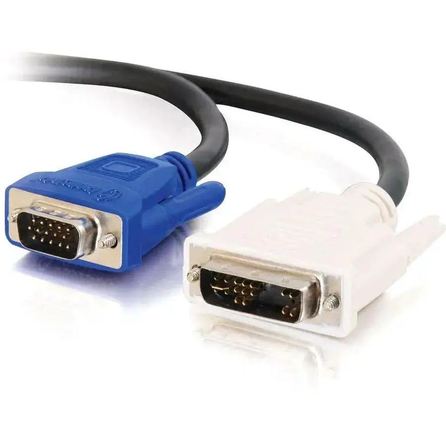 C2G 6.6ft DVI-A to HD15 VGA Video Adapter Cable – DVI Male to VGA Male – High-Performance Analog Video Connection by Legrand Group