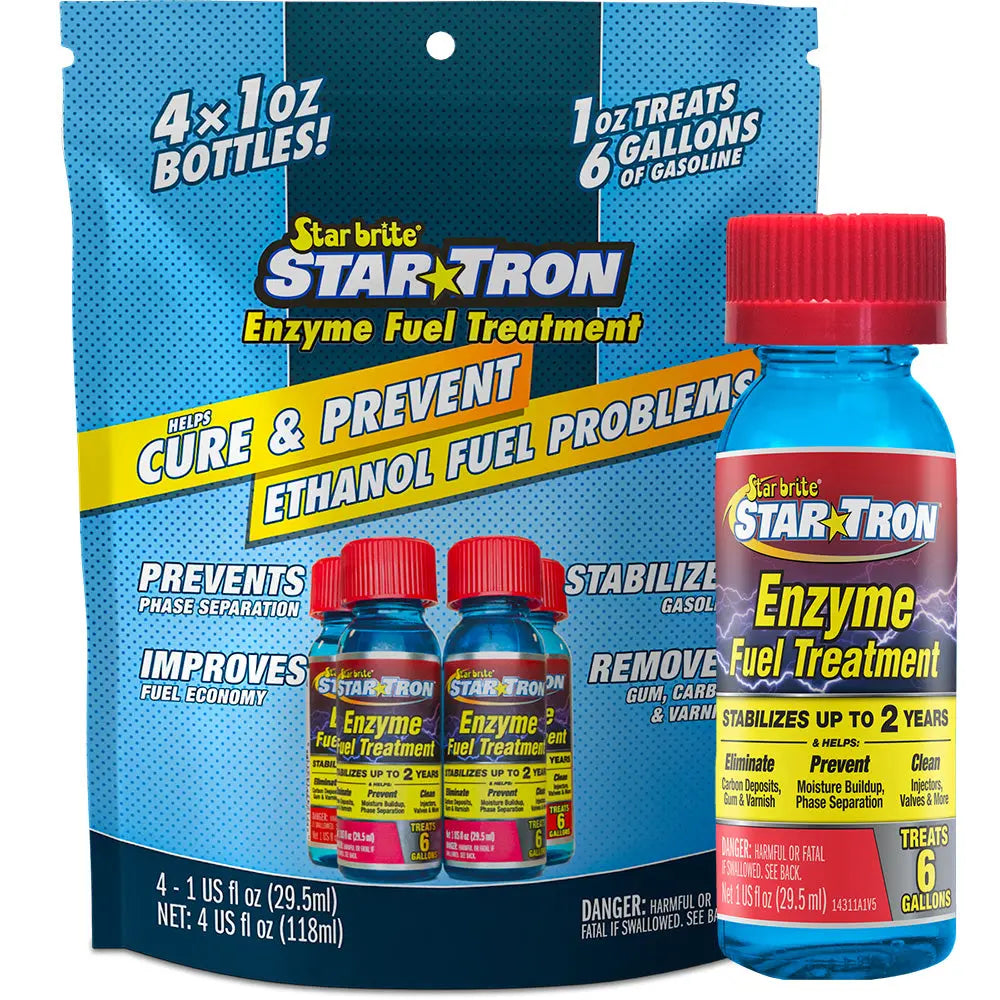 Star brite Star-Tron Enzyme Fuel Treatment Classic Gas Formula - 4 x 1 oz Bottles