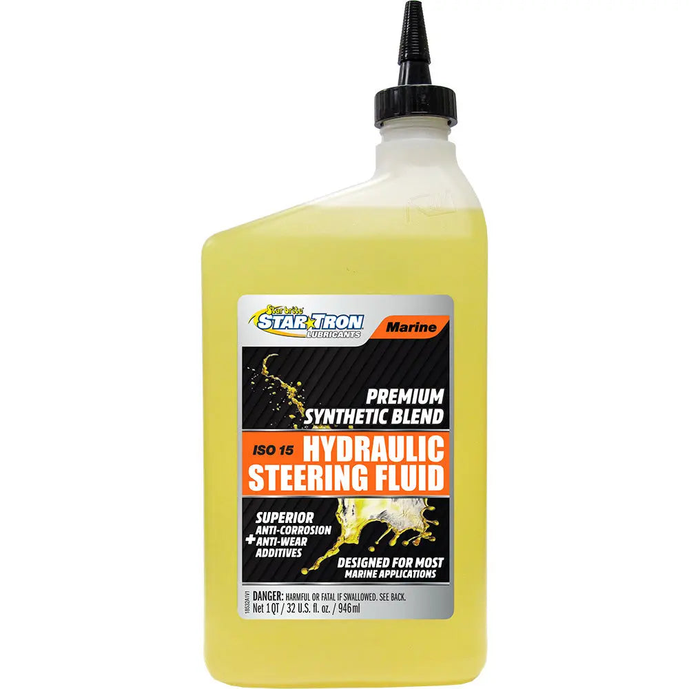 Star brite ISO 15 Marine Hydraulic Steering Fluid - 32 oz Synthetic Blend for Saltwater and Freshwater Systems