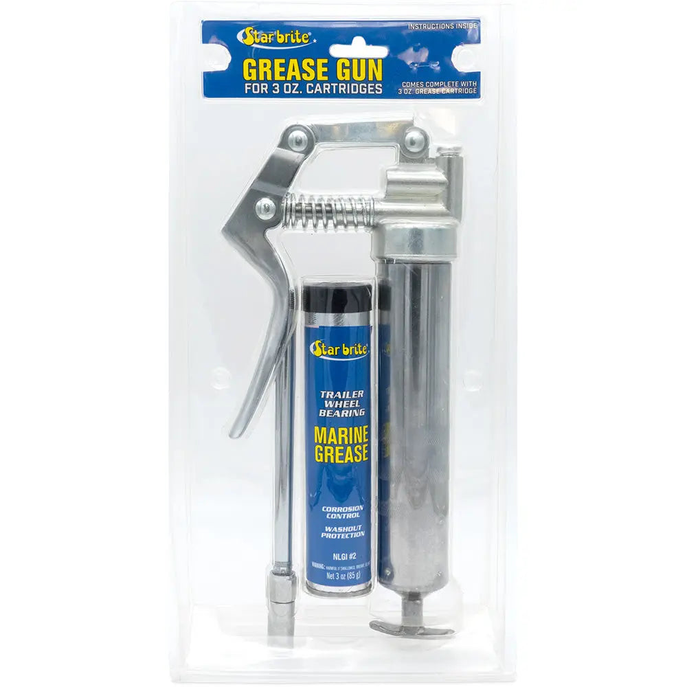 Star brite Pistol Grease Gun with Marine-Grade Cartridge - 3 oz for Marine and Automotive Applications