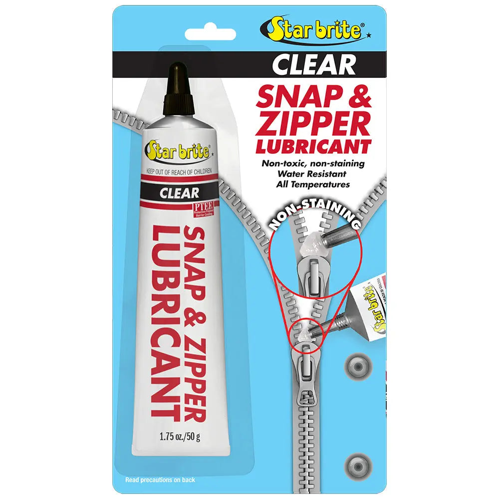 Star brite Snap & Zipper Lubricant 1.75 oz – Clear Multi-Use Protective Lubricant for Marine & Outdoor Gear