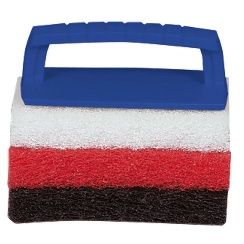 Star brite Multi-Texture Scrub Pad Kit with Interchangeable Handle – 3-Pad Set for Versatile Cleaning