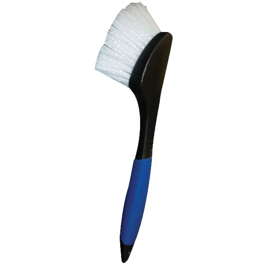 Star brite Stiff Deck Brush with Long Handle - Heavy-Duty Marine Scrubber for Boats & Outdoor Surfaces