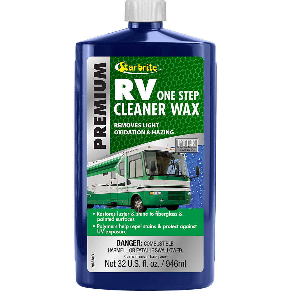 Star brite Premium RV One Step Cleaner Wax - 32 oz for Restoring and Protecting Your Travel Trailer