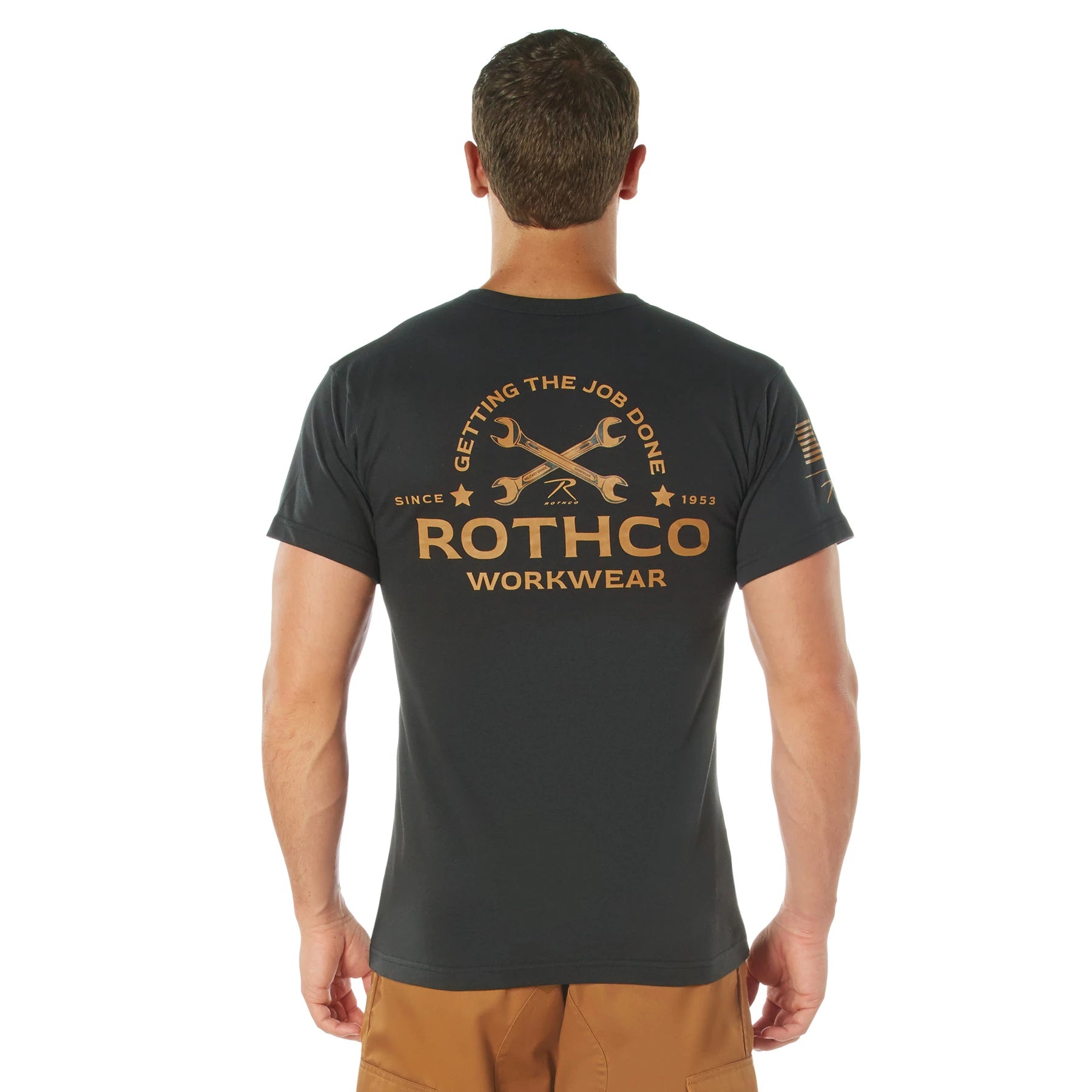 Rothco Getting The Job Done T-Shirt Black Size Small – Durable Workwear for Tradesmen and Industry Professionals
