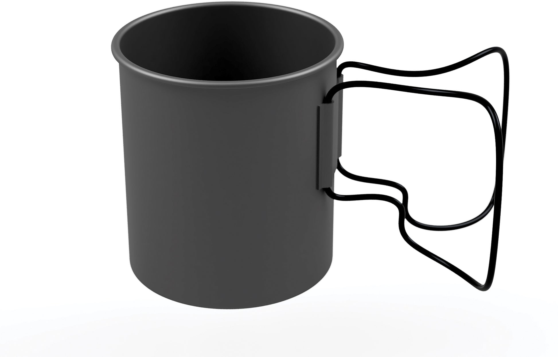 OLICAMP Space Saver Mug with Grip in Black - Compact and Durable Travel Mug