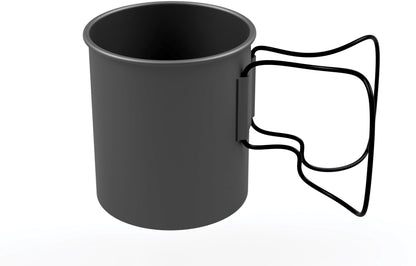 OLICAMP Space Saver Mug with Grip in Black - Compact and Durable Travel Mug
