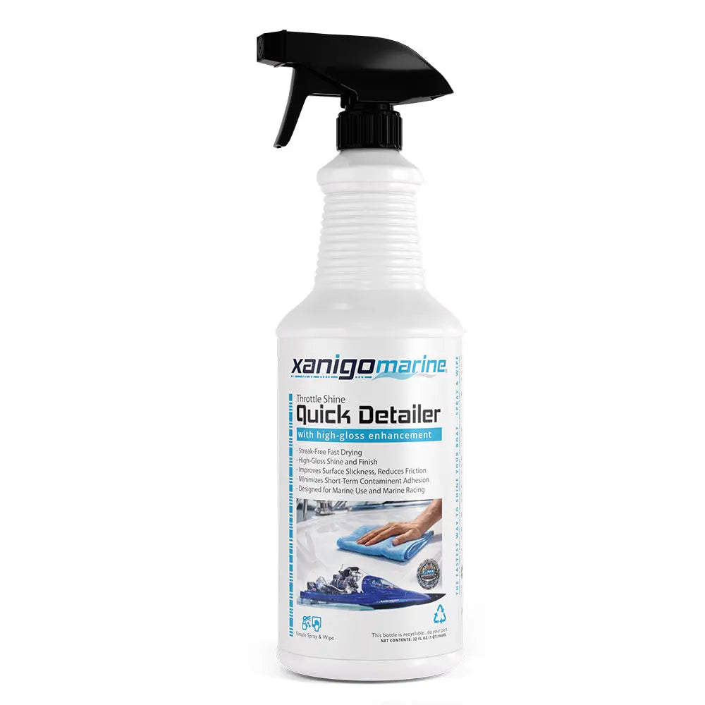 Xanigo Marine Throttle Shine Marine Quick Detailer - 32oz for High-Gloss Boat Finish