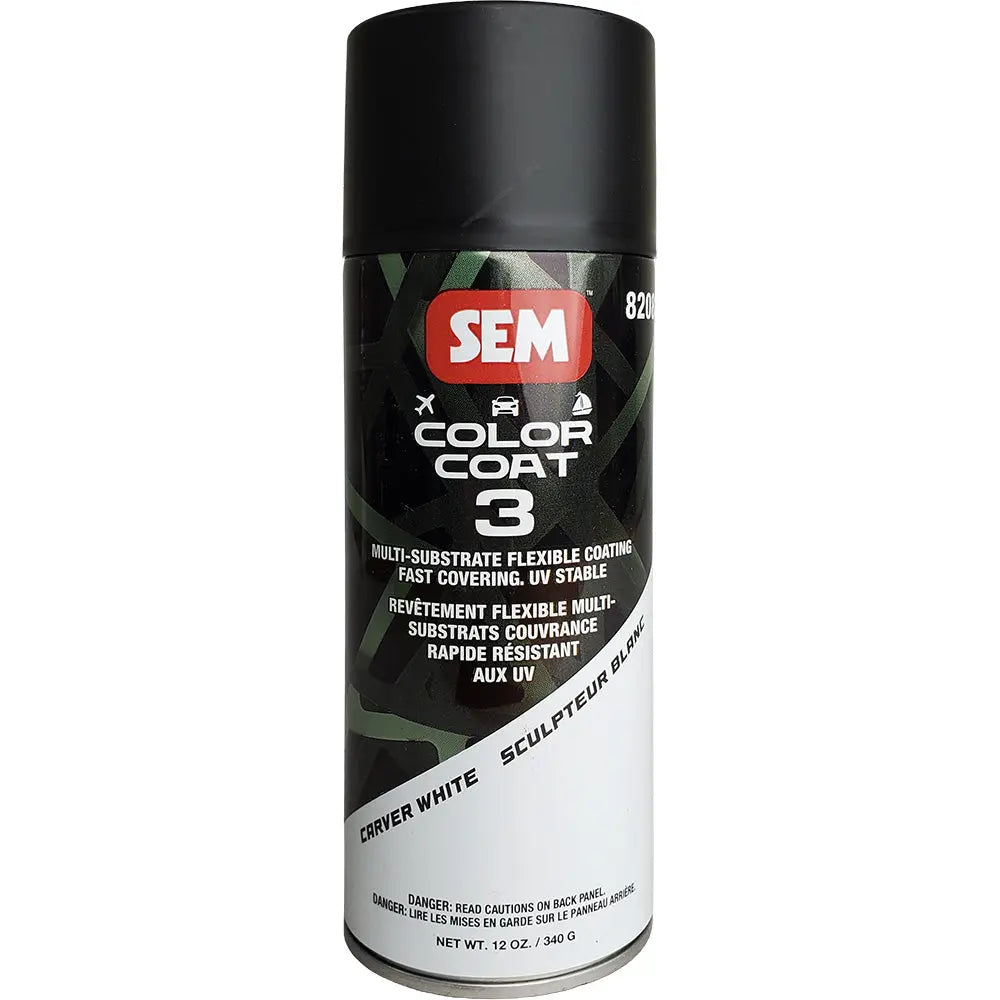 SEM Color Coat 3 Carver White 12 oz Flexible Coating for Automotive and Furniture