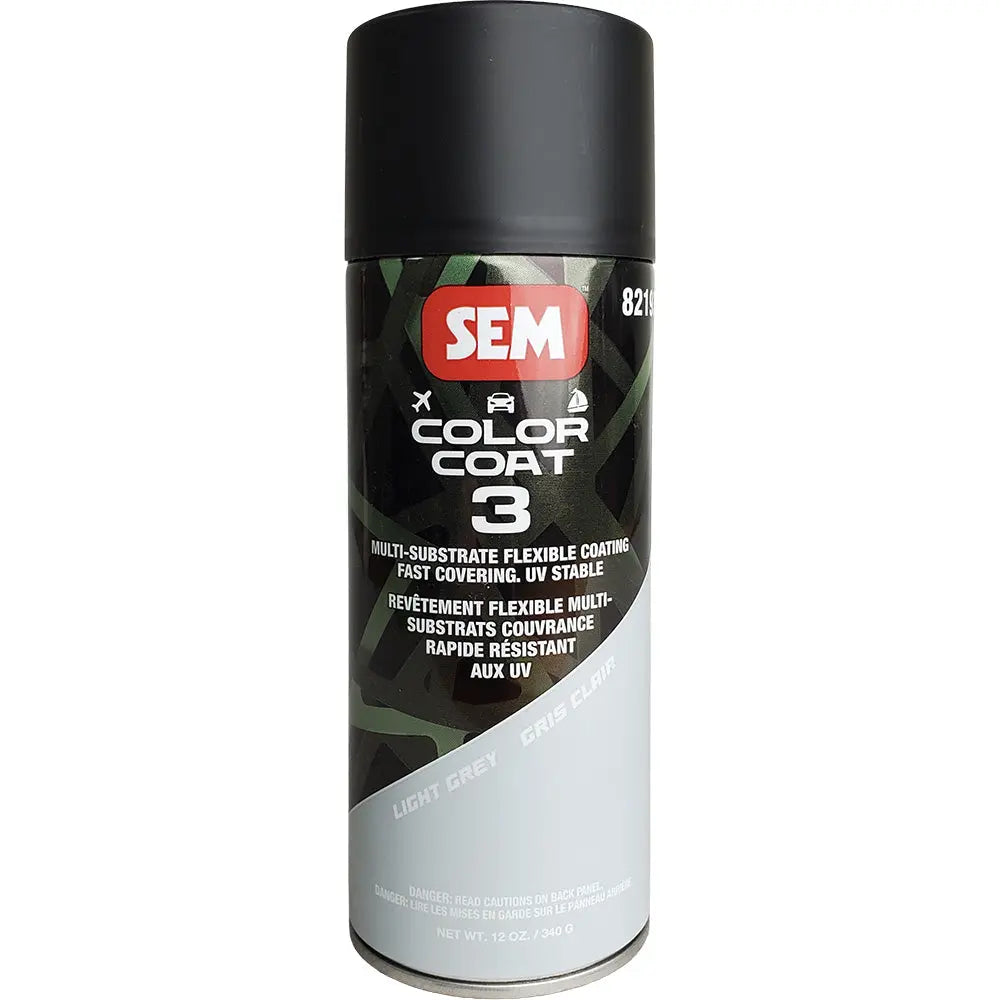 SEM Color Coat 3 Light Grey 12 oz - Flexible Durable Coating for Car and Vehicle Finishes
