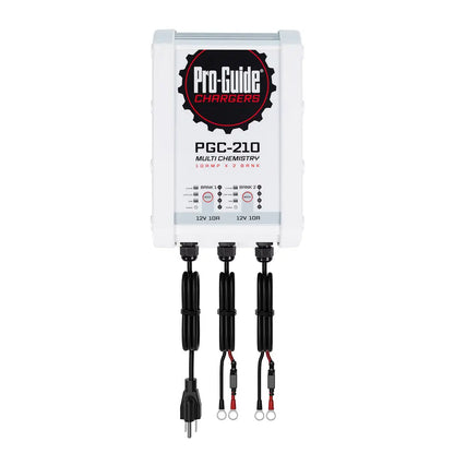 Pro-Guide Batteries PGC-210 2 Bank On-Board Battery Charger - 12V 10-Amp for Lead Acid, AGM, and Lithium Batteries
