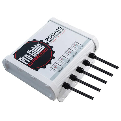 Pro-Guide Batteries PGC-410 4 Bank 12V On-Board Battery Charger – 40 Amp with Intelligent Charging and Multi-Profile Support