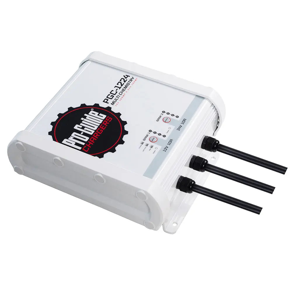 Pro-Guide Batteries PGC-1224 2 Bank On-Board Battery Charger for 12V and 24V Lithium, AGM, and Lead Acid Batteries