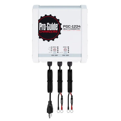 Pro-Guide Batteries PGC-1224 2 Bank On-Board Battery Charger for 12V and 24V Lithium, AGM, and Lead Acid Batteries