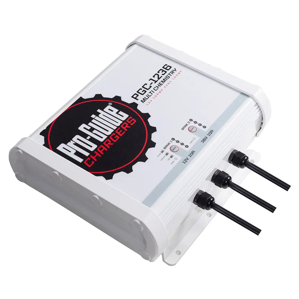 Pro-Guide Batteries 2 Bank On-Board Battery Charger PGC-1236 for 12V and 36V Lithium, AGM, and Lead Acid Batteries