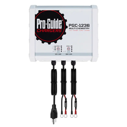 Pro-Guide Batteries 2 Bank On-Board Battery Charger PGC-1236 for 12V and 36V Lithium, AGM, and Lead Acid Batteries