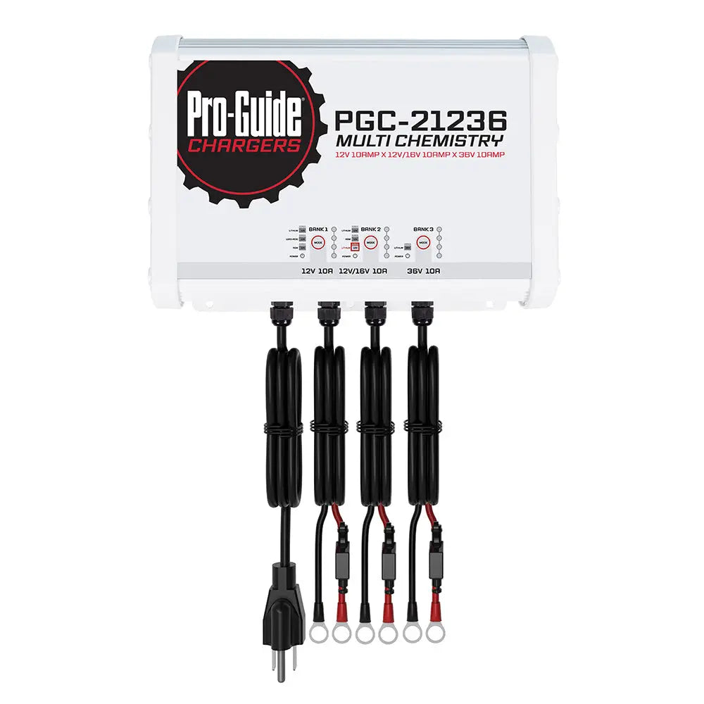 Pro-Guide Batteries PGC-21236 3 Bank On-Board Battery Charger, 30 Amp, Multi-Voltage Support