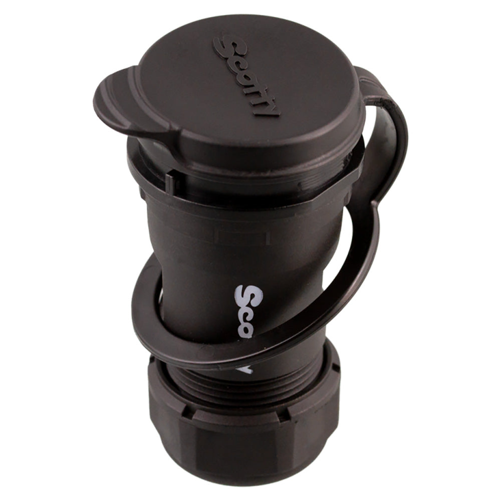Scotty 2122 Marine Grade 12V Socket with Watertight Cap for Downriggers and Line Pullers
