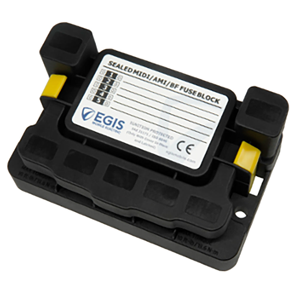 Egis Mobile Electric 3906B MIDI 5-Circuit Fuse Block with Sealed Cover