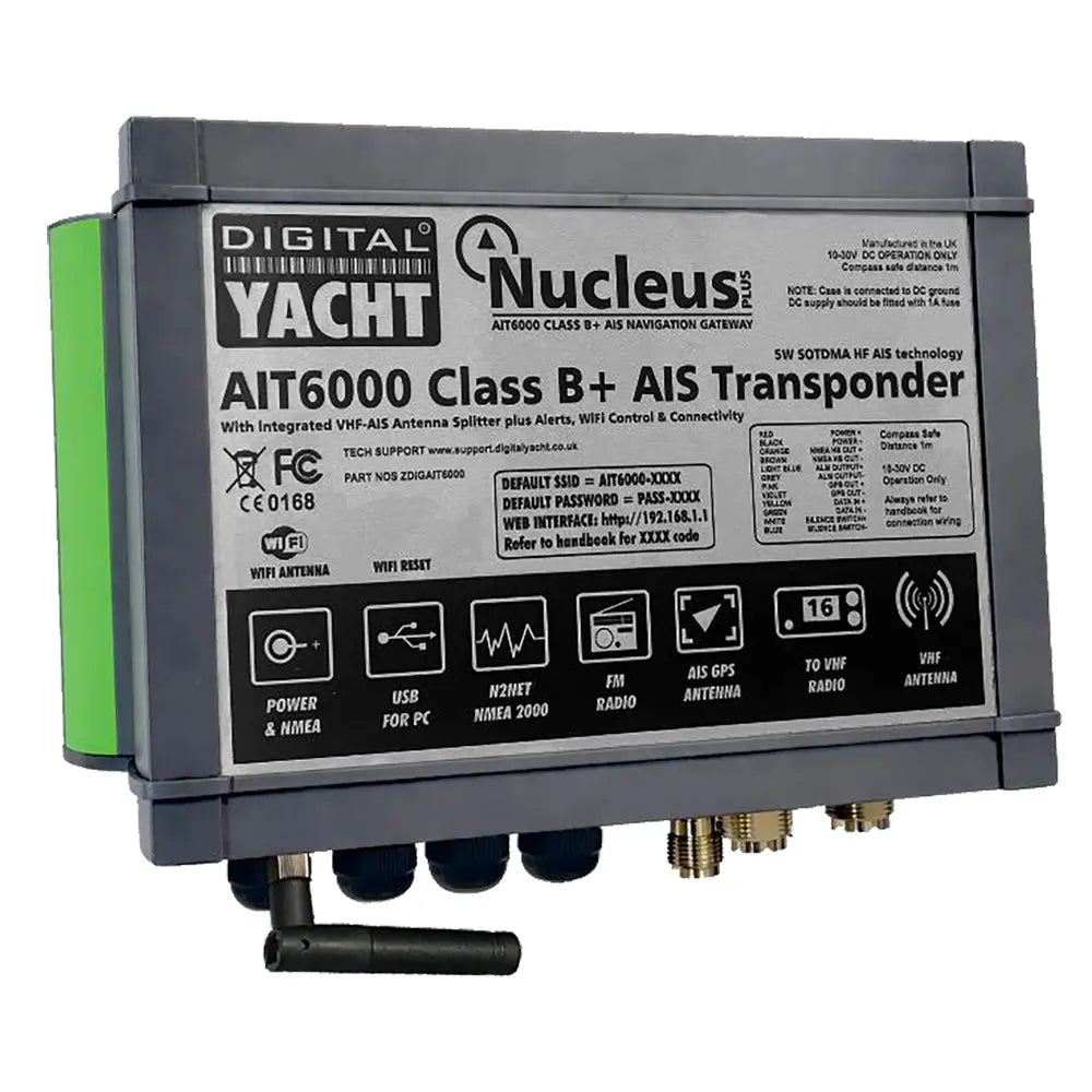 Digital Yacht AIT6000 Class B+ AIS Transponder with Satellite and NMEA 2000 Integration