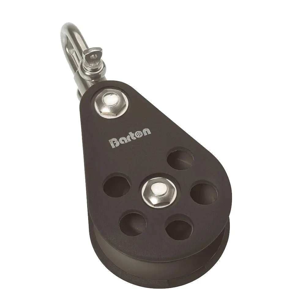 Barton Marine Size 6 Plain Bearing Pulley Block with Swivel - 64mm Sheave for Cruising and Racing Yacht Rigging