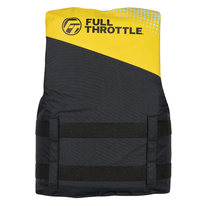 Full Throttle Teen Nylon Life Jacket - Yellow and Black