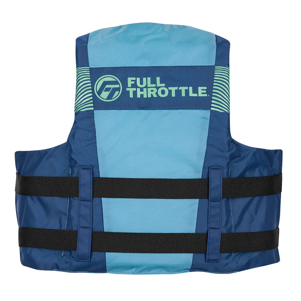 Full Throttle Youth Nylon Life Jacket - Blue and Black