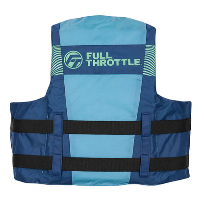 Full Throttle Youth Nylon Life Jacket - Blue and Black