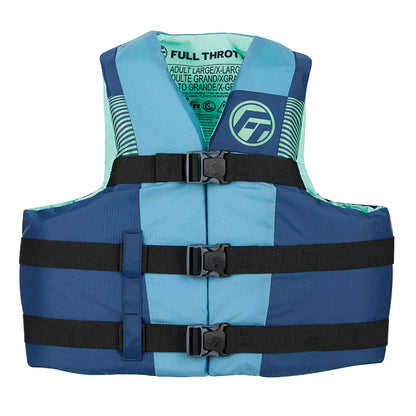 Full Throttle Youth Nylon Life Jacket - Blue and Black