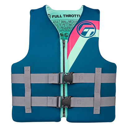 Full Throttle Adult Rapid-Dry Life Jacket L/XL - Aqua for Watersports Safety