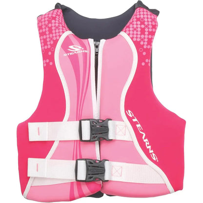 Stearns Youth Hydroprene Life Vest Part Number 2000036923 - Pink/Hot Pink, Type III, for 50-90 Pounds