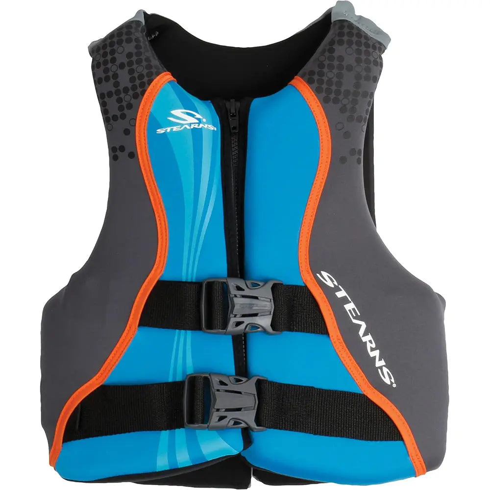 Stearns Youth Hydroprene Life Vest - Type III Blue/Grey for 50-90 lbs
