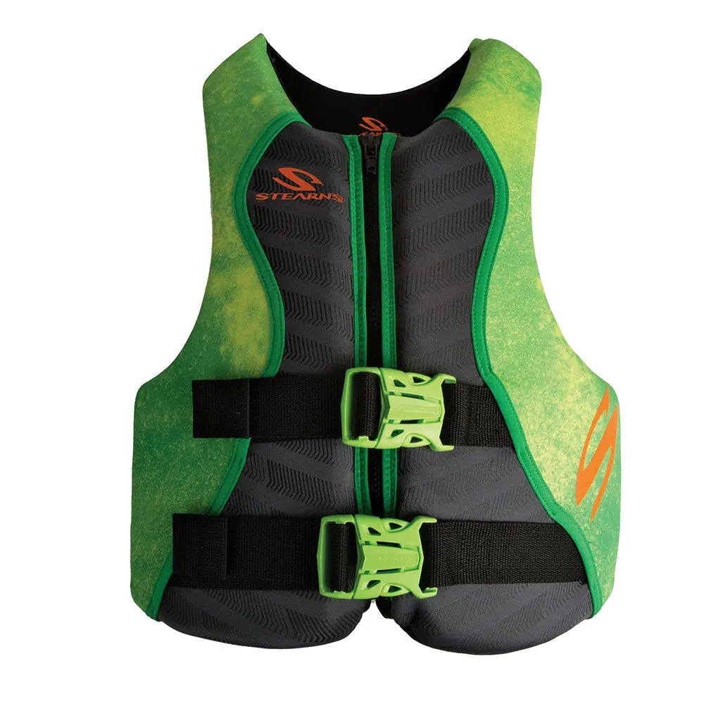 Stearns Youth Hydroprene Life Vest - Type III Green for Kids 50-90 lbs