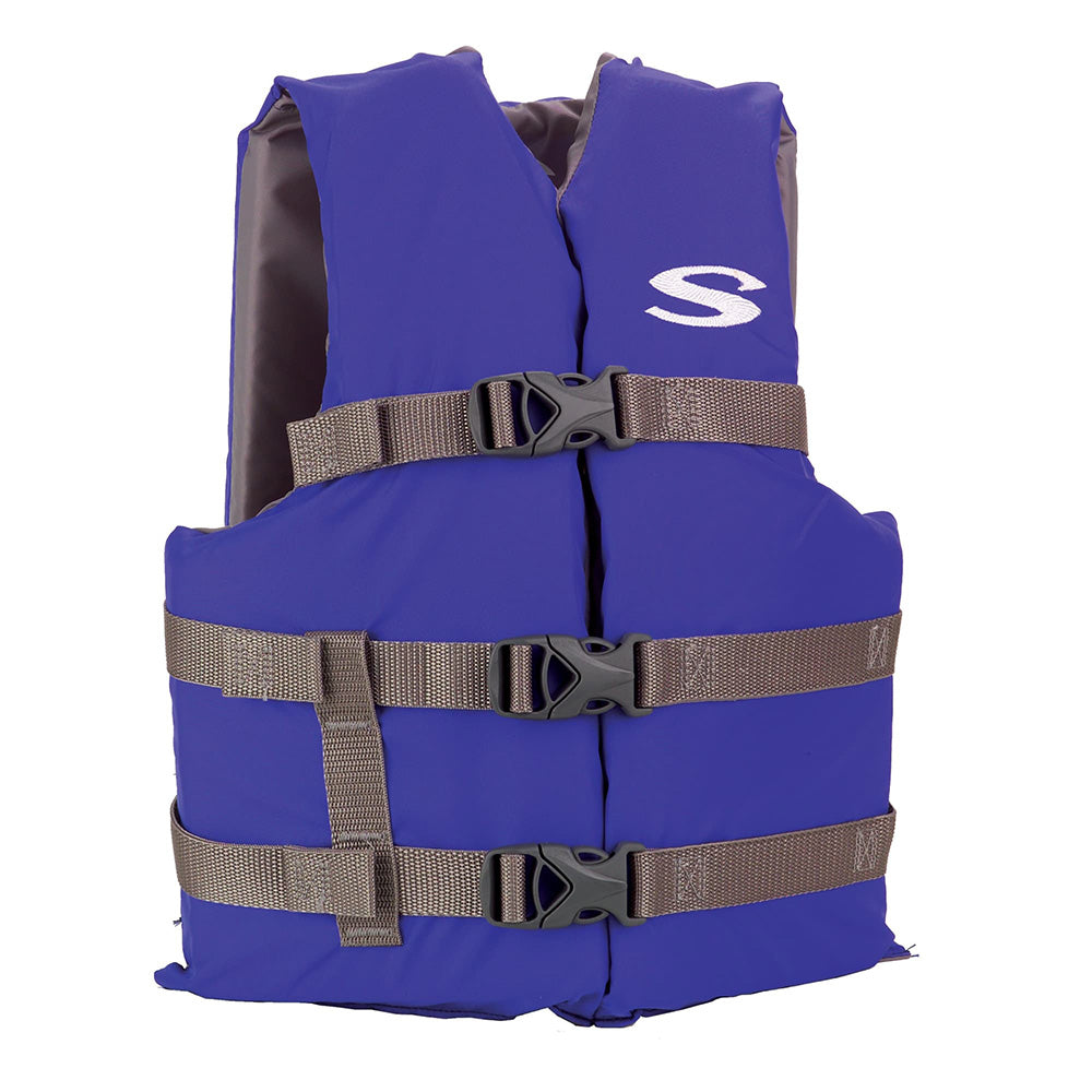 Stearns Adult Life Vest USCG Approved Type III PFD - Blue, Standard Fit for Water Safety
