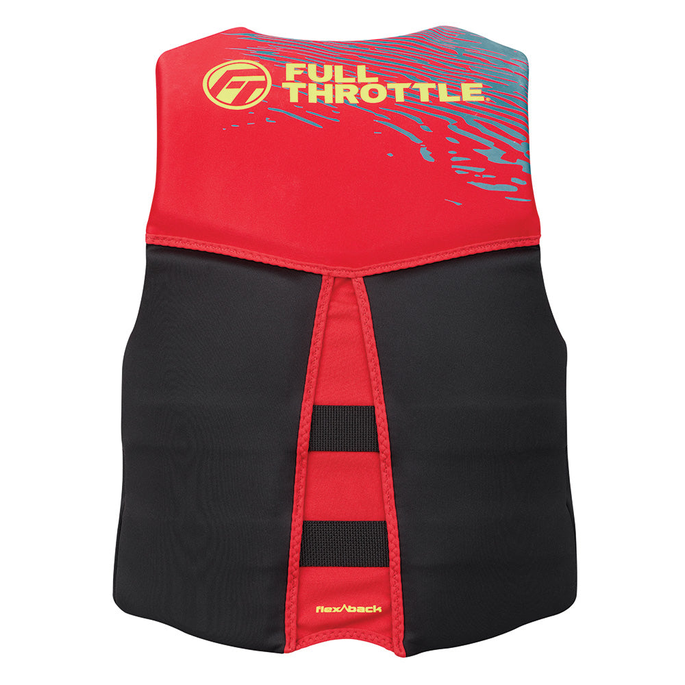 Full Throttle Men's Rapid-Dry Flex-Back Life Jacket XL Red/Black