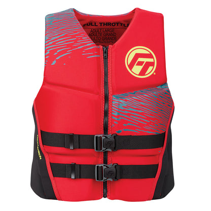 Full Throttle Men's Rapid-Dry Flex-Back Life Jacket XL Red/Black