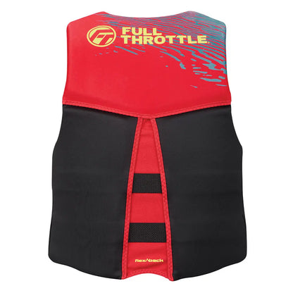 Full Throttle Men's Rapid-Dry Flex-Back Life Jacket - Large Red/Black