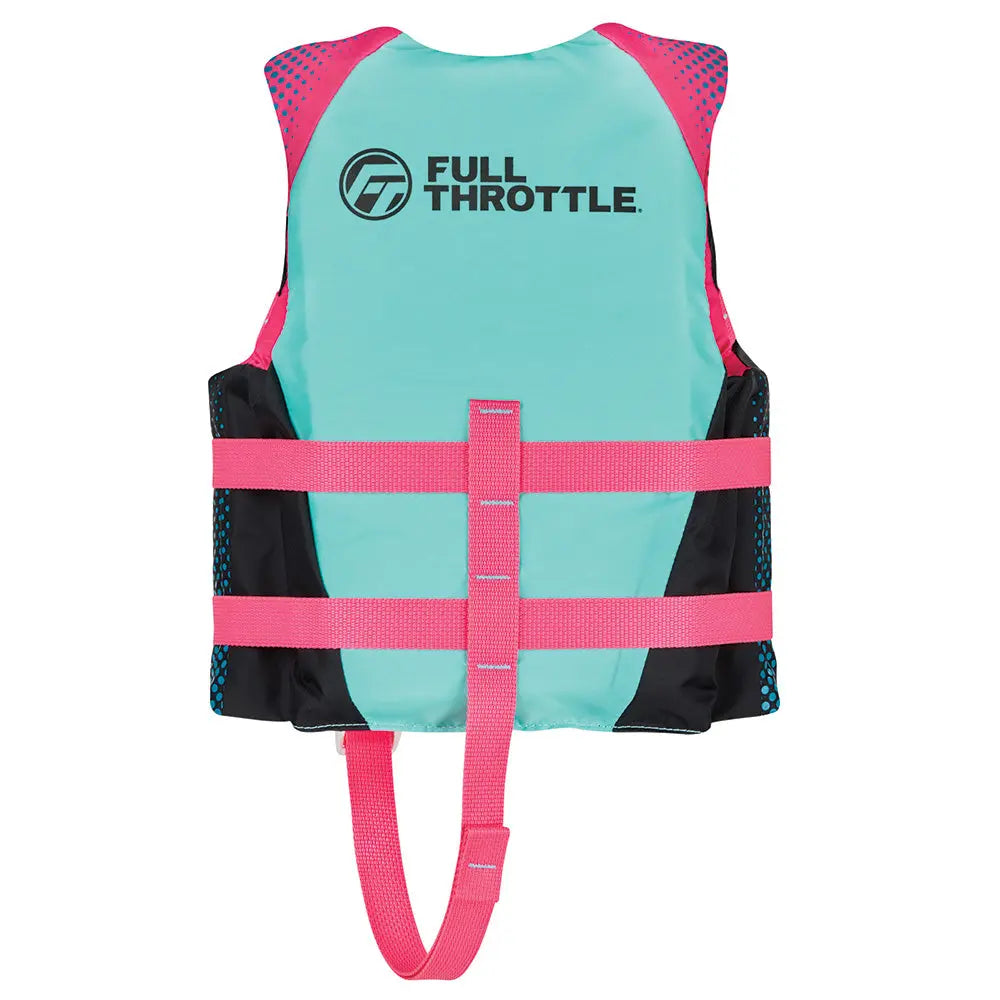 Full Throttle Nylon Life Jacket for Children - Pink, Model 112200-105-001-26