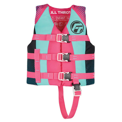 Full Throttle Nylon Life Jacket for Children - Pink, Model 112200-105-001-26