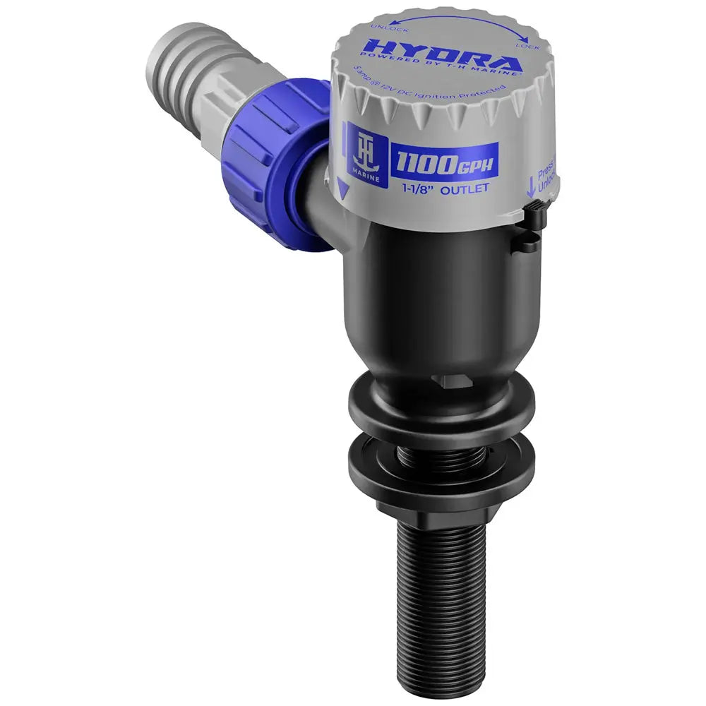 T-H Marine Supplies HYDRA Livewell Pump - 1100 GPH, 12V with Long Nozzle