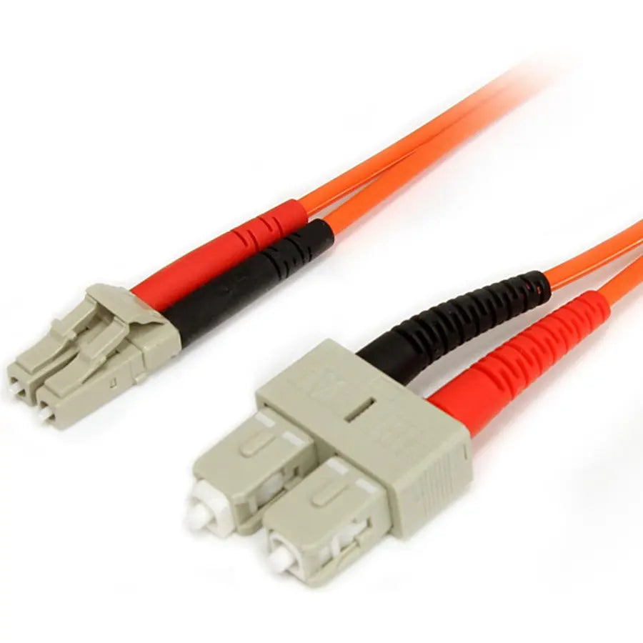 StarTech.com 3m Multimode Duplex Fiber Optic Cable (FIBLCSC3) with LC to SC Connectors