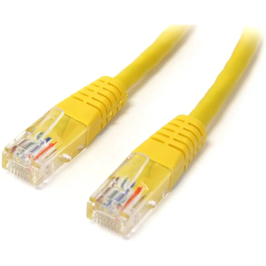 StarTech.com 10 ft Yellow Cat5e UTP Patch Cable – High-Performance Ethernet Network Cable with Molded RJ45 Connectors