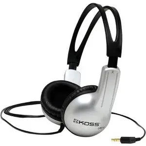 Koss UR10 Stereo Headphone – Silver, Over-the-Head, Supra-Aural, with Deep Bass and 3.5mm Connector