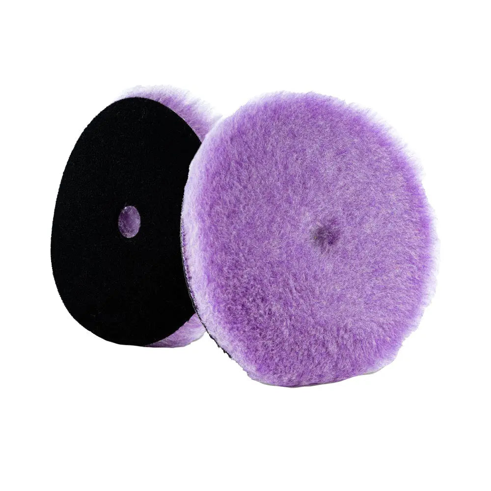 Lake Country Purple Foamed Wool Buffing and Polishing Pad 6.5 Inch Diameter with .75 Inch Thickness