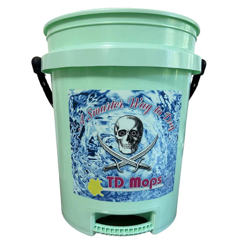 TD Mop TD Grip Bucket - 5 Gallon Teal Green with Ergonomic Rope Handle