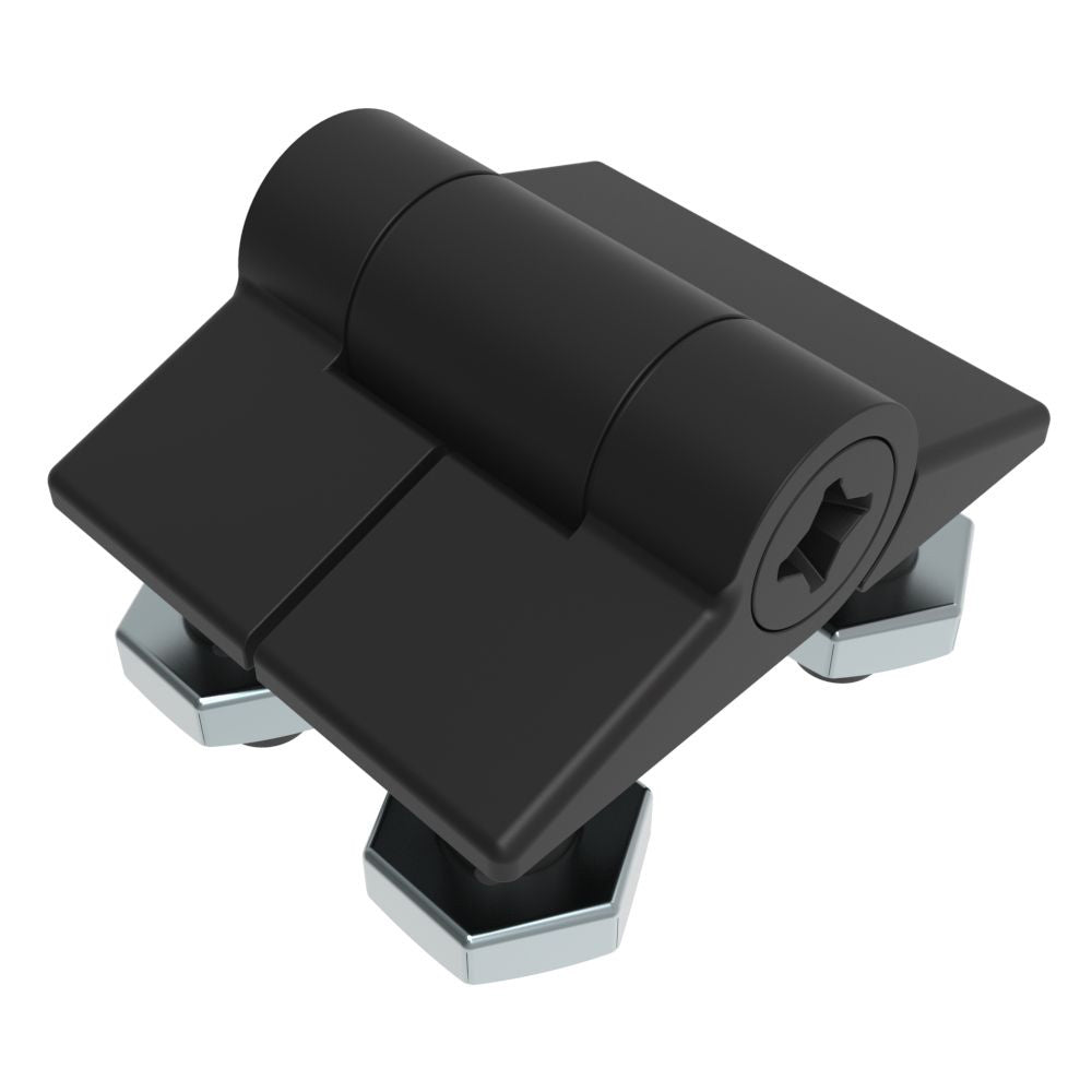 Southco E6-10-101-20 Adjustable Torque Hinge, Symmetric Torque, Small Size, Black Acetal Copolymer