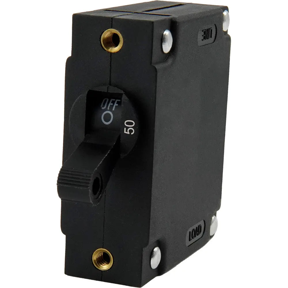Egis Mobile Electric A Series Black Toggle Panel Mount Circuit Breaker - Single Pole 50A