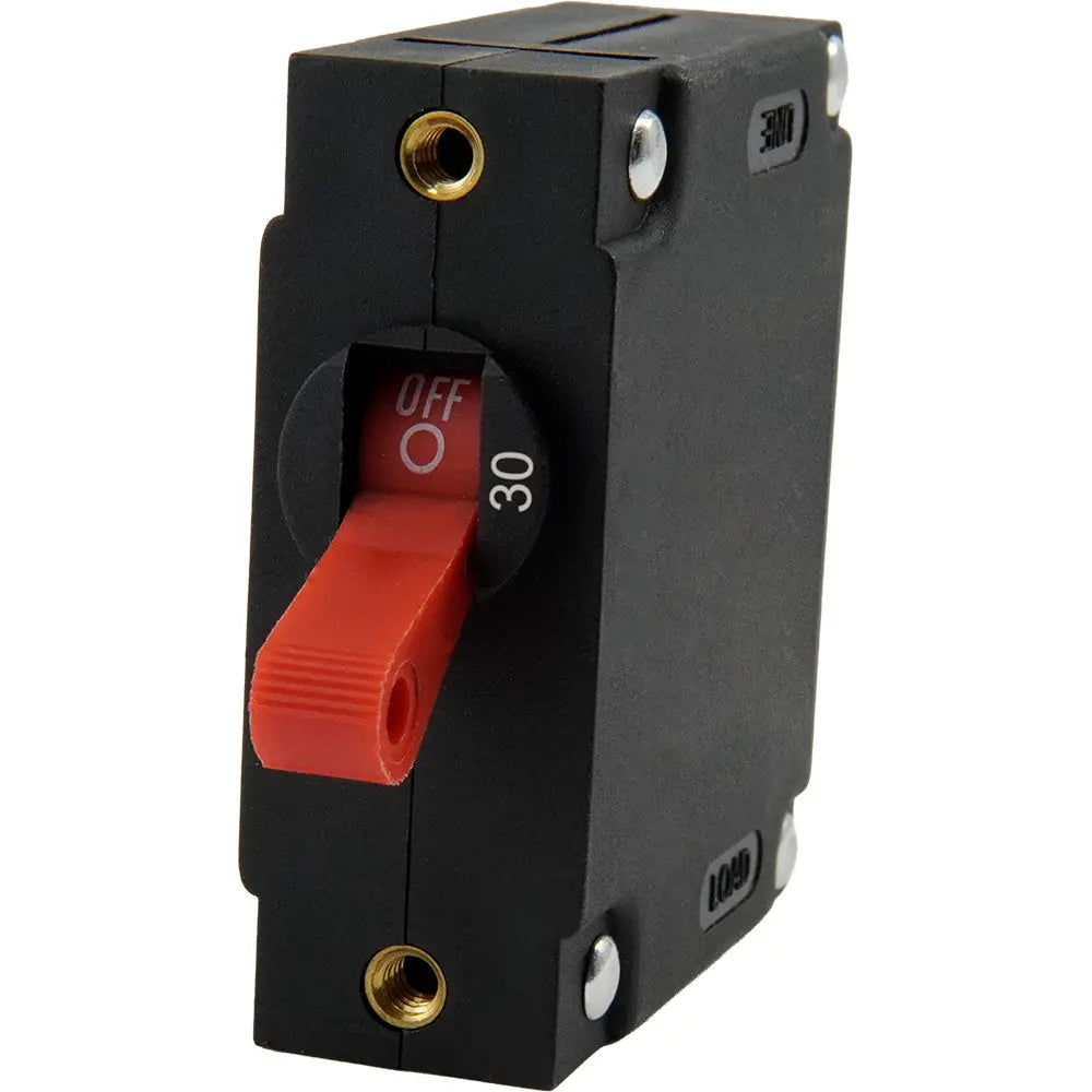 Egis Mobile Electric A Series Red Toggle Panel Mount Circuit Breaker - Single Pole 30A