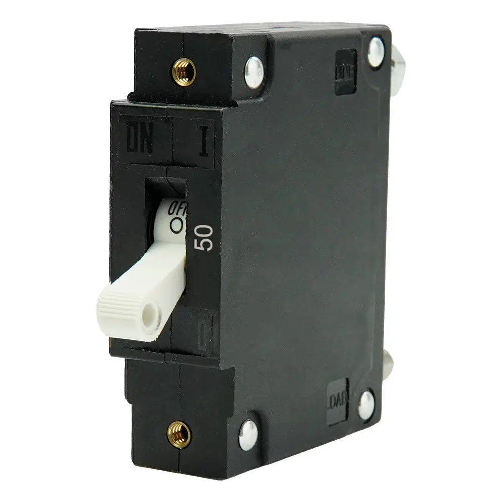 Egis C Series White Toggle Panel Mount Circuit Breaker - Single Pole 50A