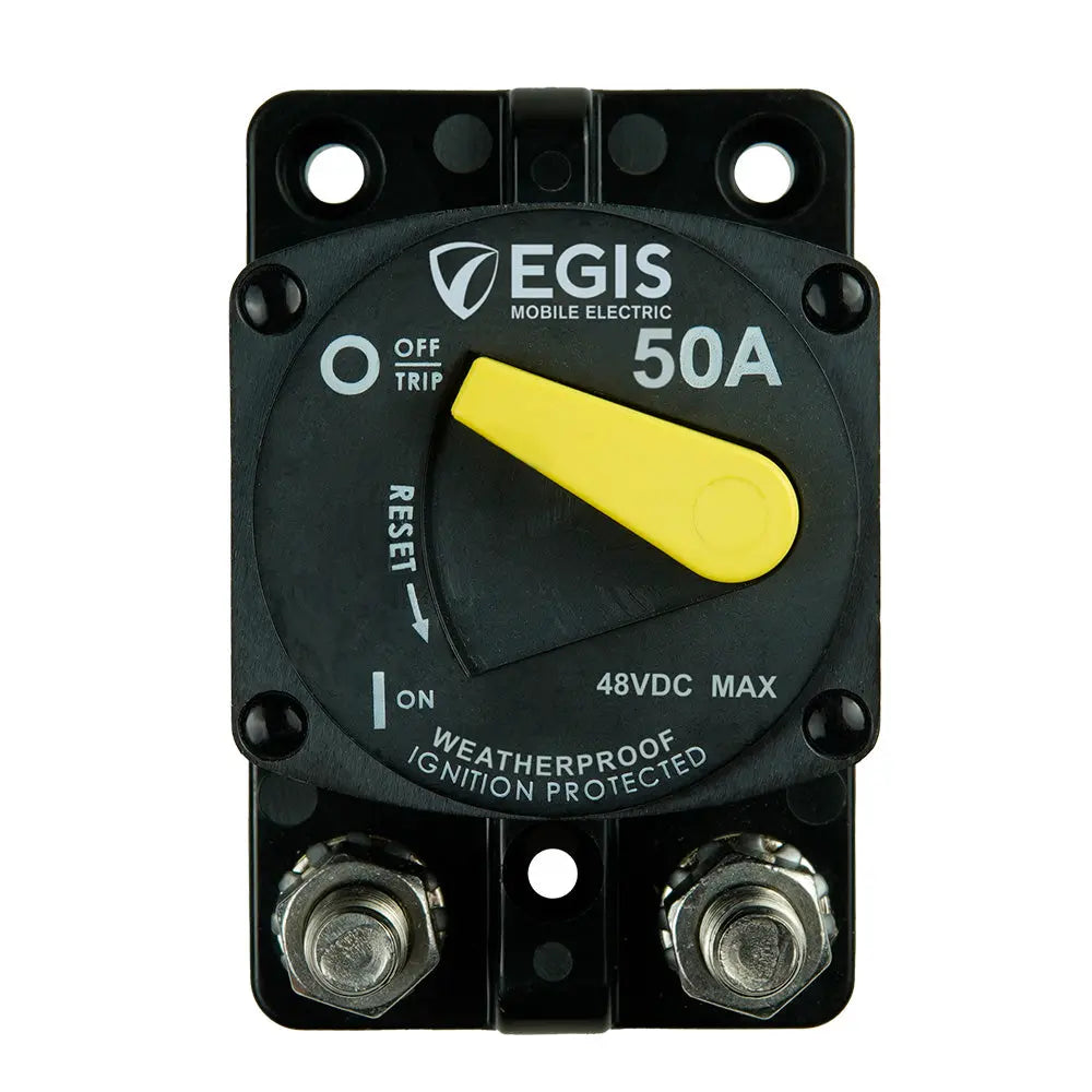 Egis Mobile Electric 50A Circuit Breaker - 87 Series Surface Mount with Dust and Water Sealing